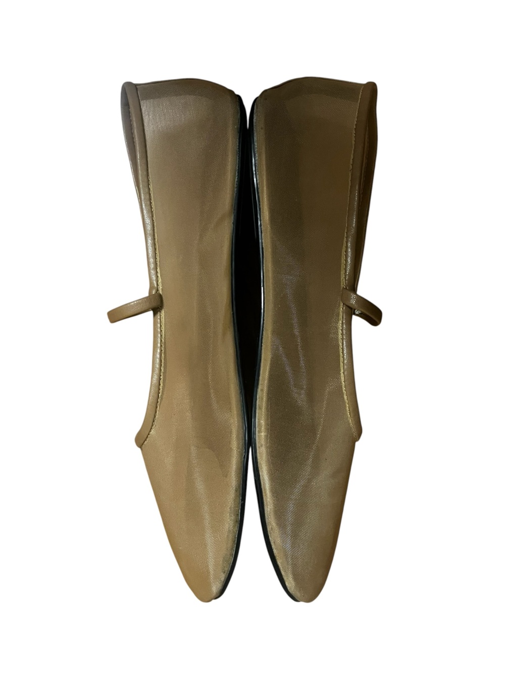 Jeffrey Campbell Swan Lake Sheer Mesh Mary Jane Ballet Flats Nude Beige Size 8 - Picture 7 of 11